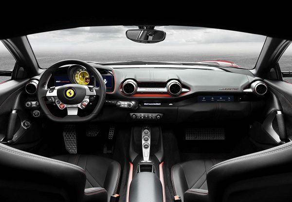 Interior of 2018 Ferrari 812 Superfast